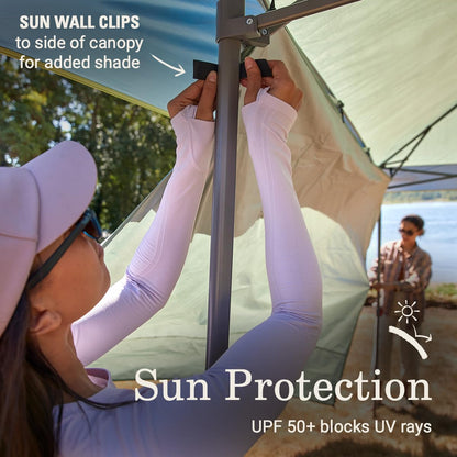 Coleman Oasis Instant Pop-Up Canopy Tent with Side Wall Attachment, Portable Shelter with Easy Setup & Takedown, Wheeled Carry Bag Included, 10x10/13x13ft Sizes