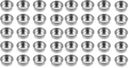 Uonlytech 20Pcs Tea Light Tins Cups Metal Tea Light Case Containers Empty Scented Candle Cup DIY Tealight Candle Holders for Christmas Wedding Table Decoration (Pack of 2)