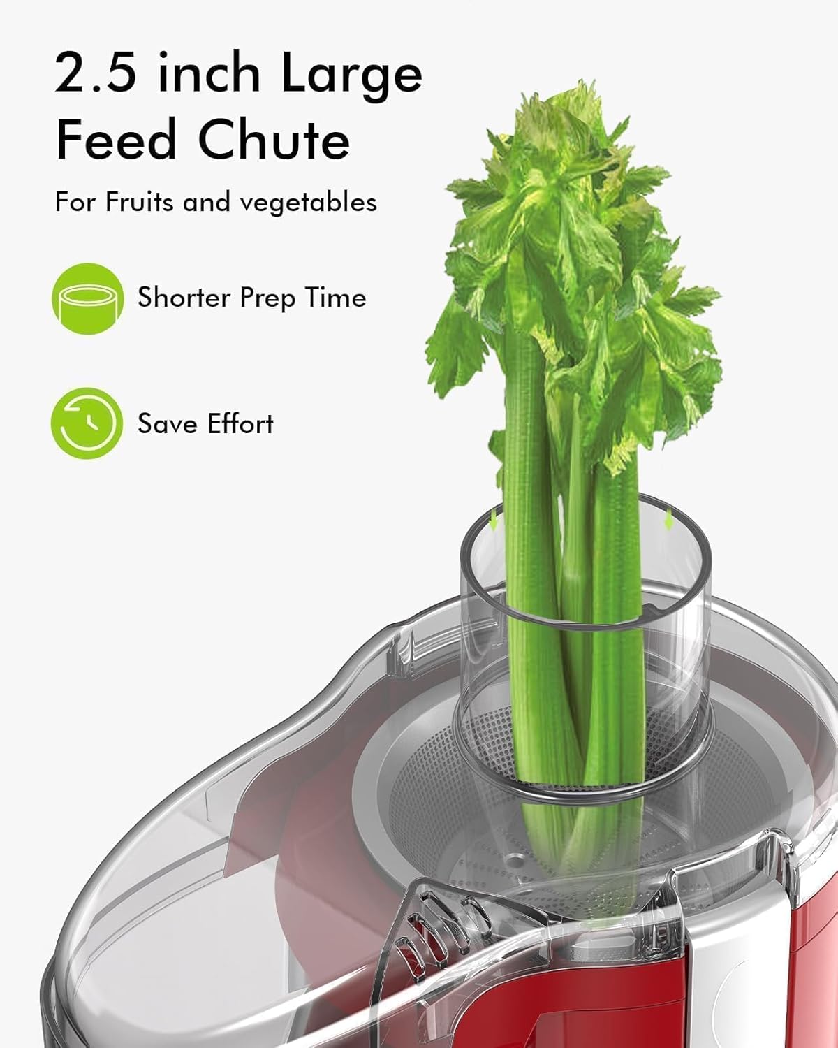 Juicer Machines, SiFENE Compact Centrifugal Juicer Extractor for Vegetable and Fruit, 3-Speed Setting