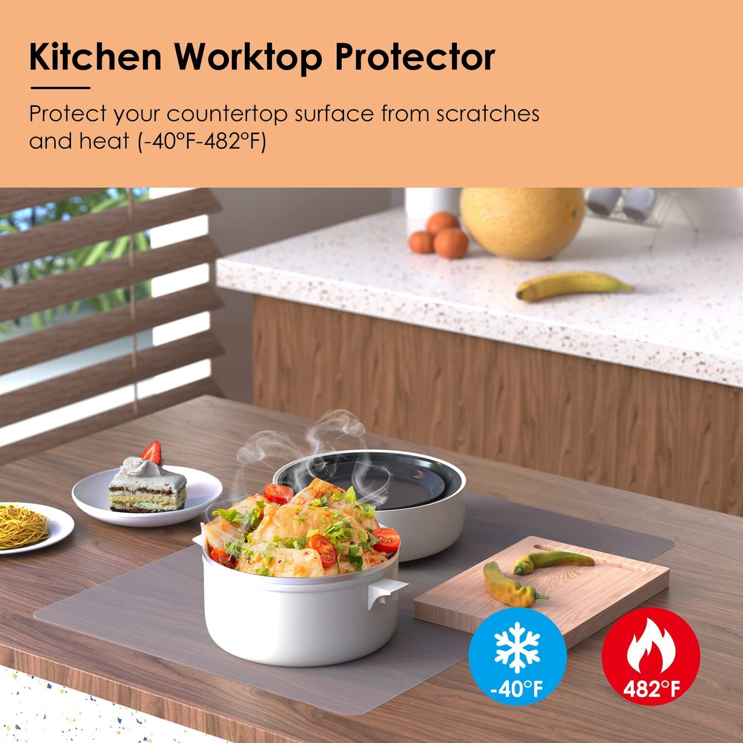 Large Silicone Heat Resistant Mat for Air Fryer 23.6"x31.5", Silicone Mats for Kitchen Counter, Nonslip Silicone Placemat for Countertop Protector, Nonstick Waterproof Craft Mat, KitchenRakuTable Mat