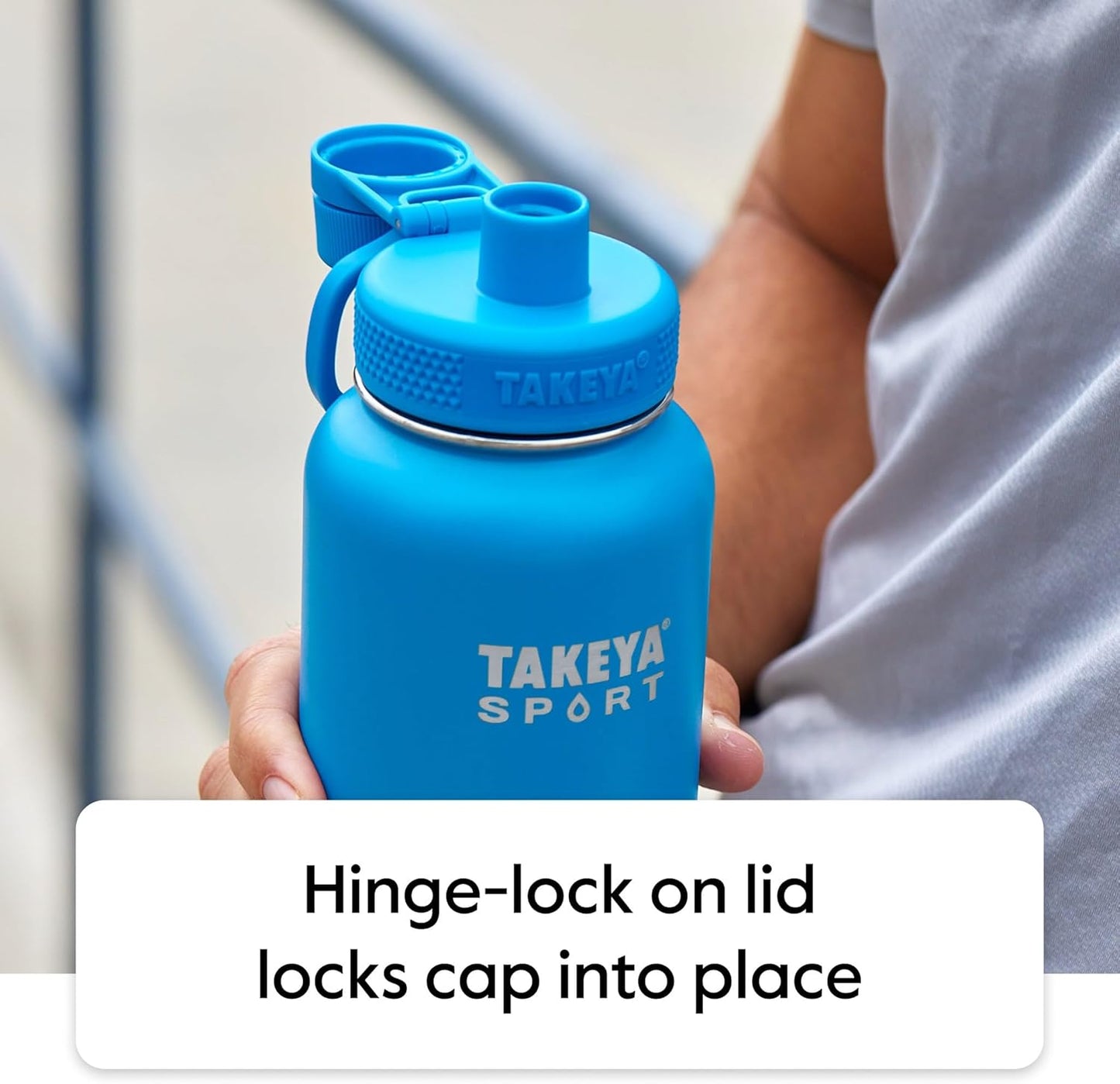 Takeya Sport 32 oz Triple Wall Insulated Stainless Steel Water Bottle - Ice Blocking Spout Lid