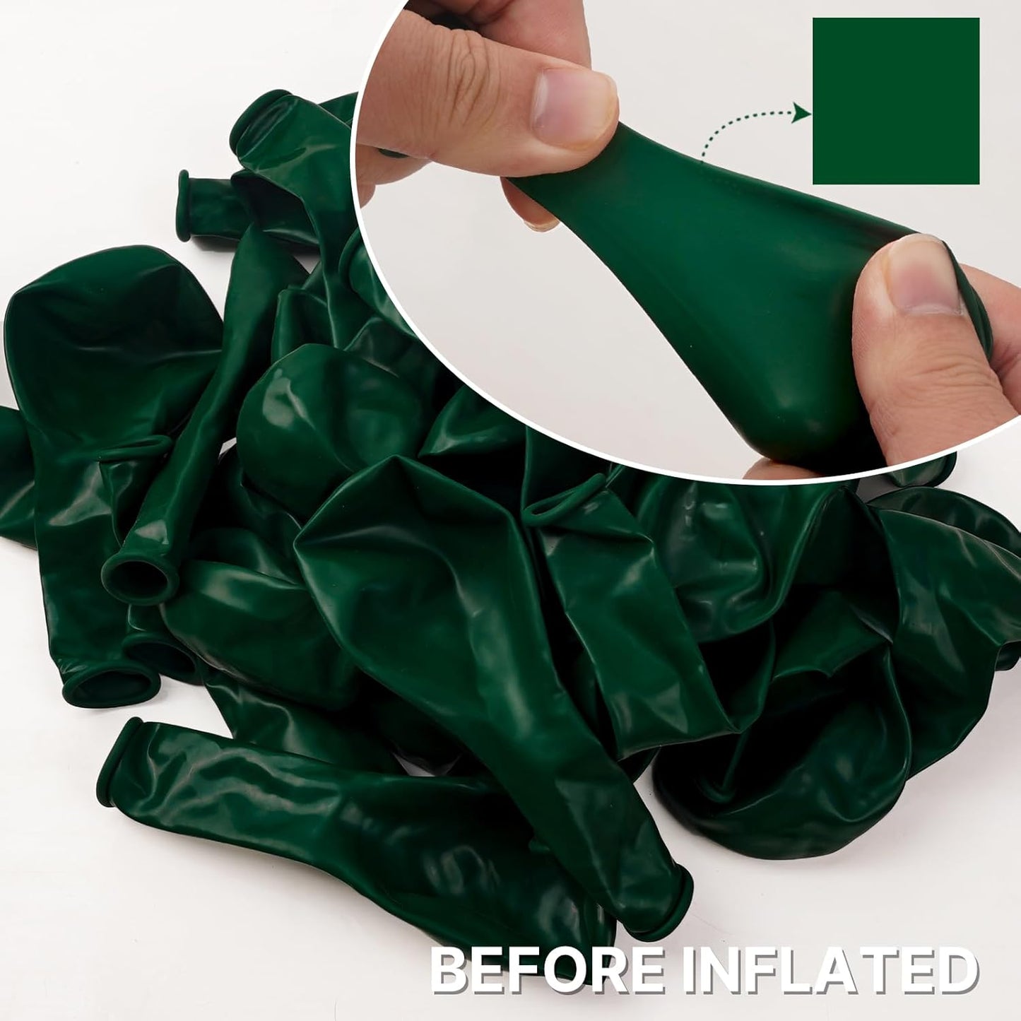 PartyWoo Dark Green Balloons - 99-Piece Emerald Balloon Arch Kit for Birthday & Jungle Parties