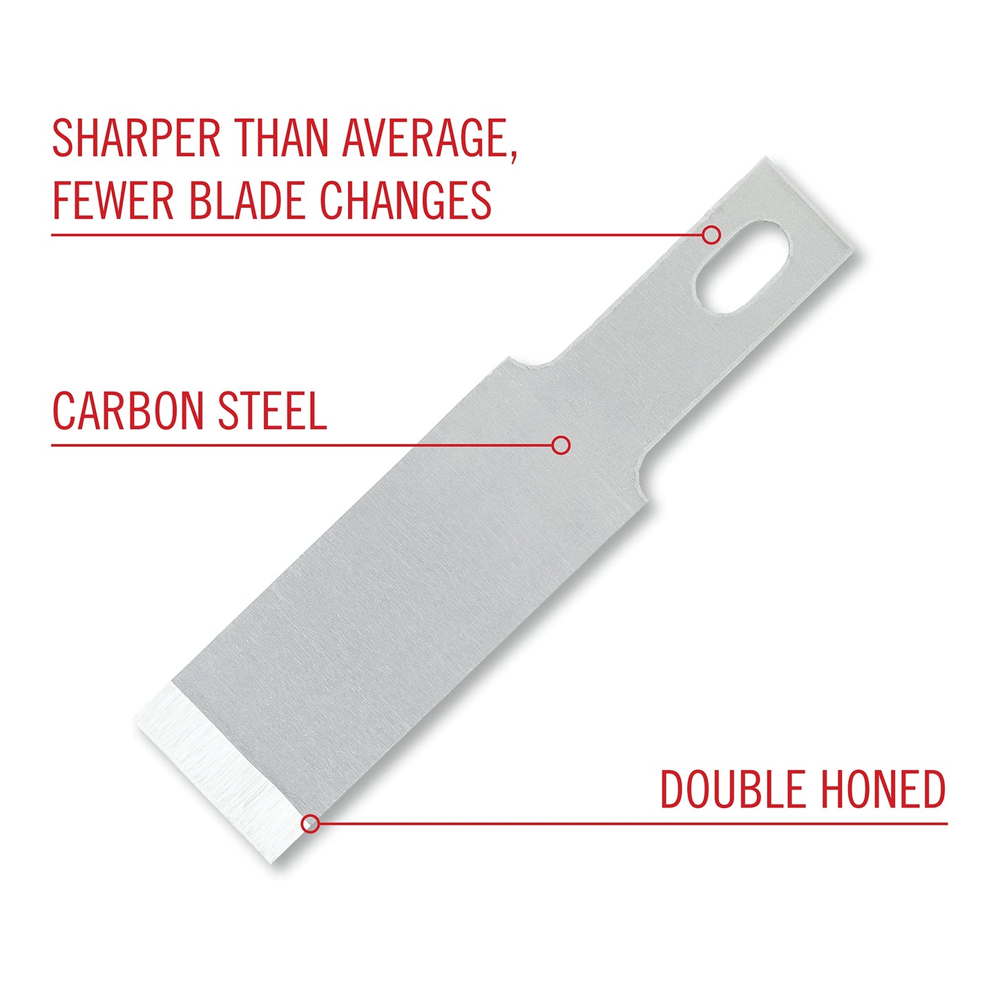 Excel Blades #18 Wood Chisel Replacement Blades, 1/2 Inch High Carbon Steel 100 Pack for Hobby Knife and Craft Knife K2 K5 K6 Handles, Precision Detail Carving on Wood Plastic Foam, Made in USA
