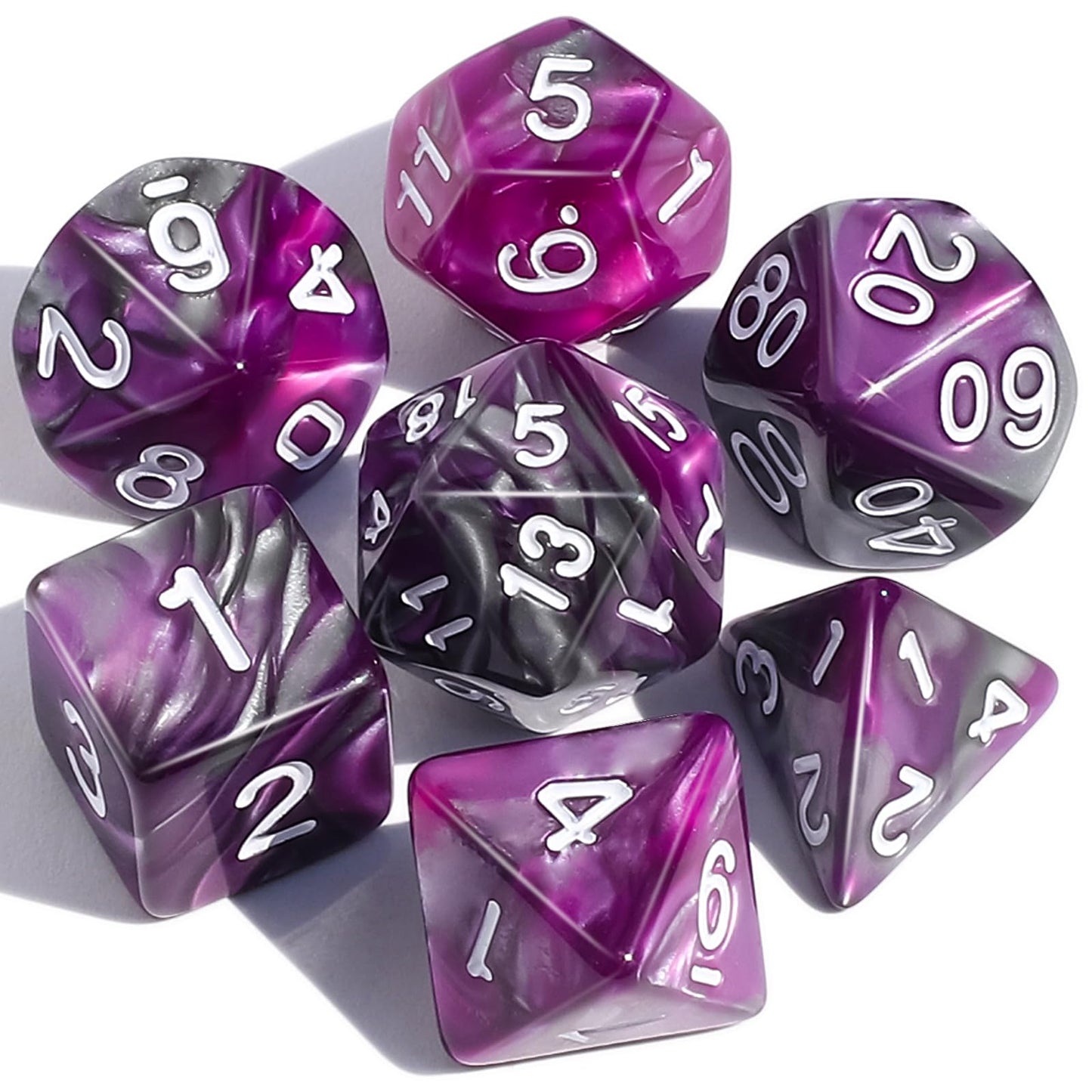 CiaraQ DND Polyhedral Dice Set with Dice Bag for Dungeons and Dragons RPG MTG Role Playing Table Games