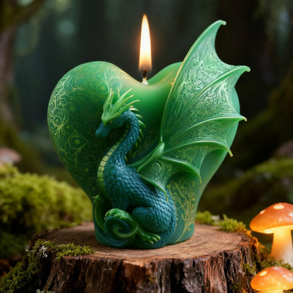 Dragon Candle Mold, 3D Heart Shape Animal Dinosaur Silicone Molds for Candle Making, Epoxy Resin Casting Molds for Handmade DIY Soap & Aromatherapy DIY Home Desk Decor