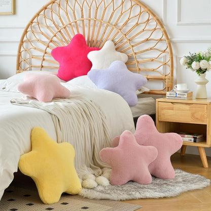 15" Xiashrk Star Pillow, Decorative Throw Pillows for Bed Couch, Star Shaped Pillow Plush Floor Cushions Room Decor