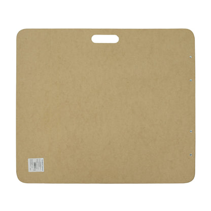 Saunders Recycled Hardboard Sketchboard 23x26 Made in USA, Artist Drawing Board with Handle, 2 Side Clips & Rubber Band, Large Masonite Field Clipboard for Life Drawing & Plein Air