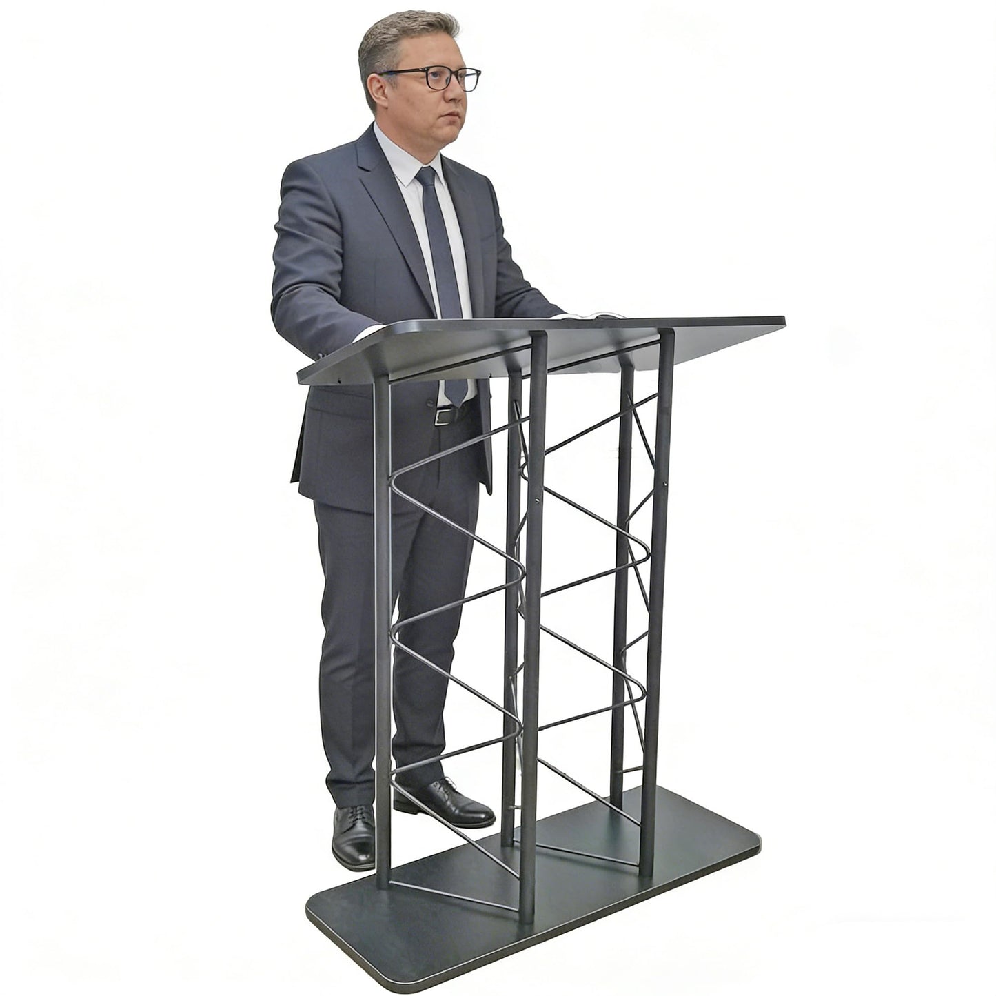 FixtureDisplays® Metal Truss Podium Double Width Modern Design 13137NEW-NPF