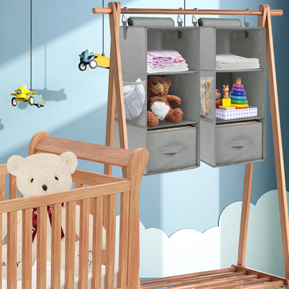 3-Shelf Closet 2 Pack Closet Closet 22.8" 11" 11" punemi Hanging Organizer, Hanging Organizer with Drawers, Foldable