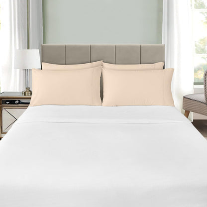 Utopia Bedding Queen Pillow Cases - Soft Brushed Microfiber - 4 Pack, Fade Resistant | 20 X 30 Inches, Beige