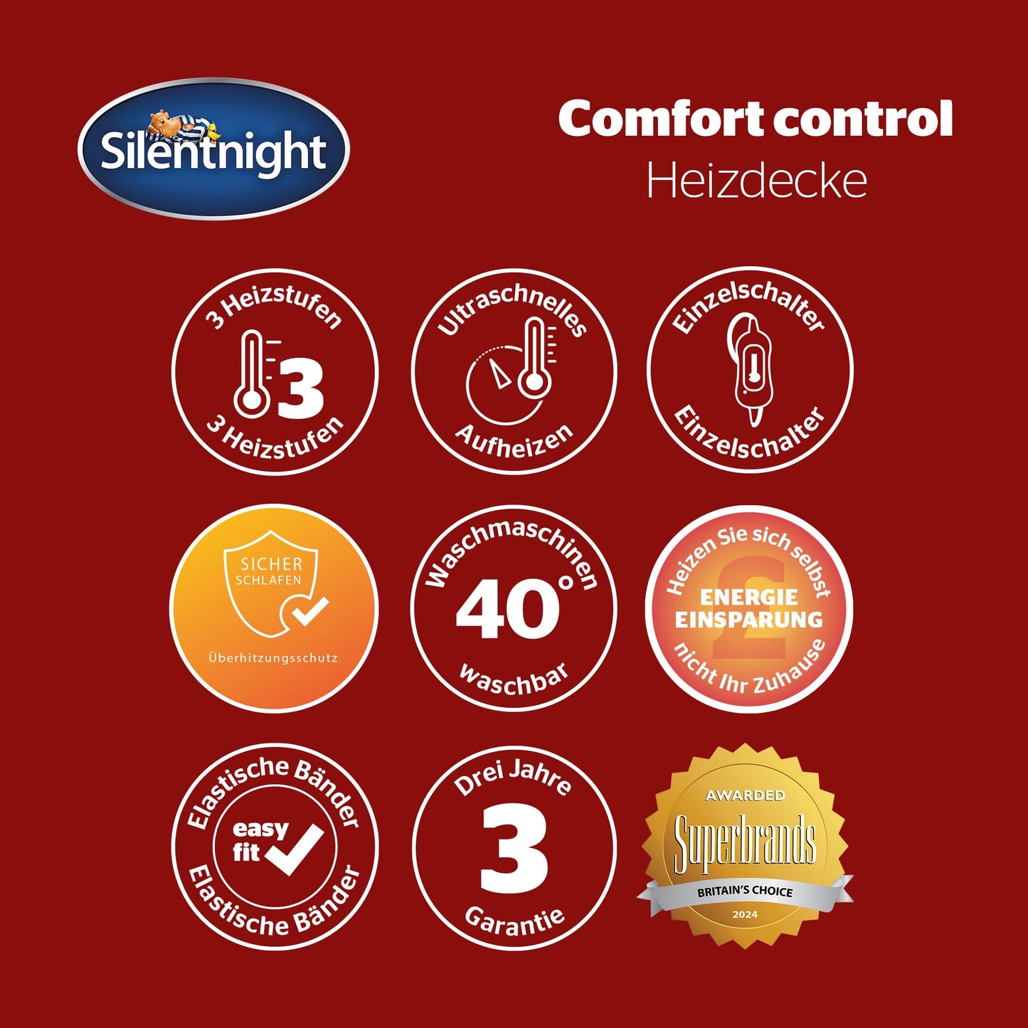 Silentnight Comfort Control Electric Blanket 150 x 160 cm