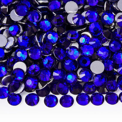 Blinginbox 1440pcs Flat Back Crystal Rhinestones for Nail Art Crafts Bedazzling Kit Diamonds Set Clear Rhinestones for Clothes 0.14" 3.8mm SS16 Cobalt Blue