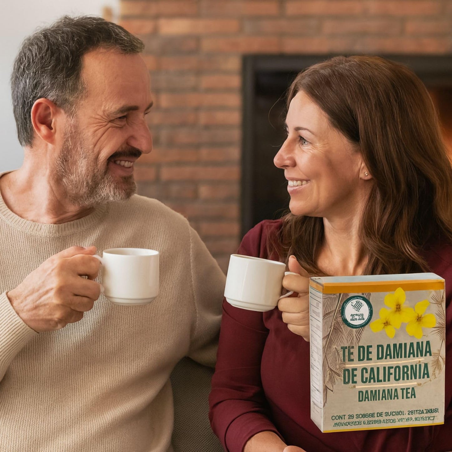 Damiana Herbal Tea – 100% Turnera diffusa – 25 Tea Bags – Natural Caffeine-Free Infusion – Traditional Herbal Beverage – Té de Damiana de California – Hecho en México