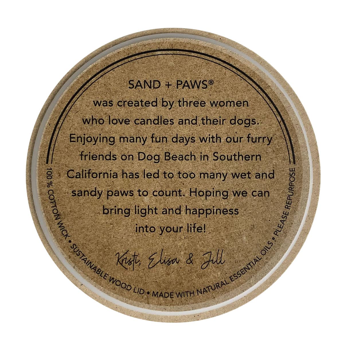 Sand + Paws Scented Candle - Teakwood - Additional Scents and Sizes –Luxurious Air Freshening Jar Candles Neutralize pet Odors and Enhance Home décor – 100% Cotton Lead-Free Wicks - 21 oz