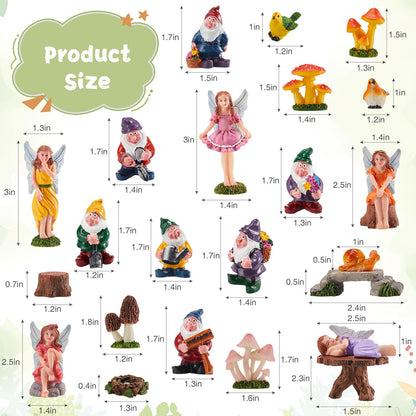 24 Days Magic Fairy Garden Accessories Advent Calendar, Waterproof Fade Resistant DIY Miniature Garden Decor Holiday Birthday Countdown Surprise Gift for Kids Fairy Lovers