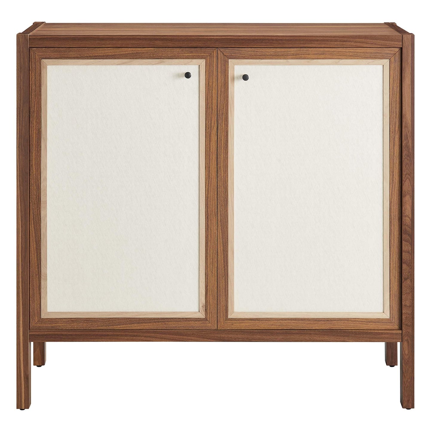 Modway Capri 33 Inch Sideboard Walnut, Hallway or Entryway Storage Cabinet with Doors, Mid-Century Modern Buffet Table or Credenza for Living or Dining Room