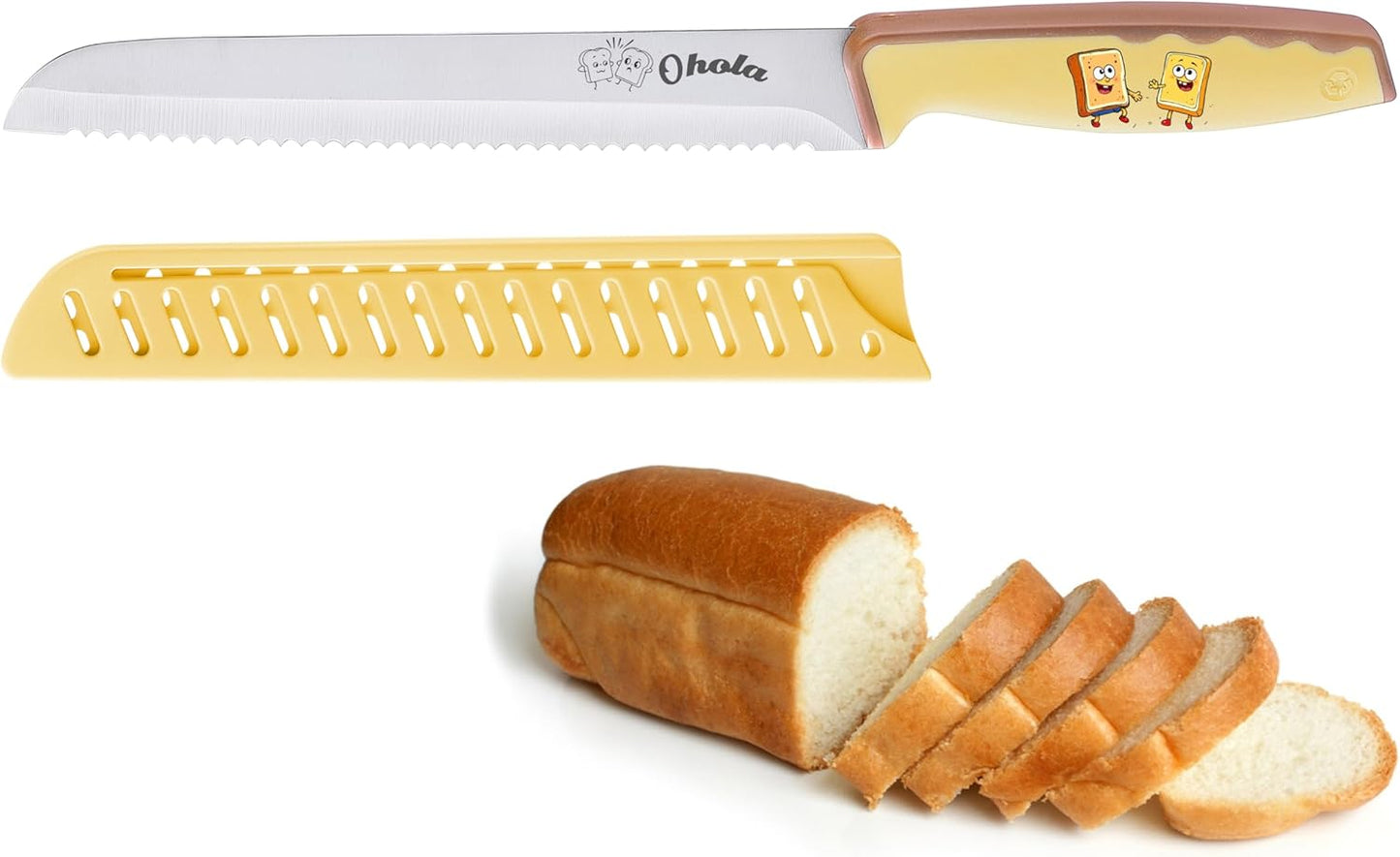 Ohola KITCHEN SUPPLIES 8 inch Bread Knife, Ohola Serrated Bread Knife for Homemade Bread, Bread Cutter for Slicing