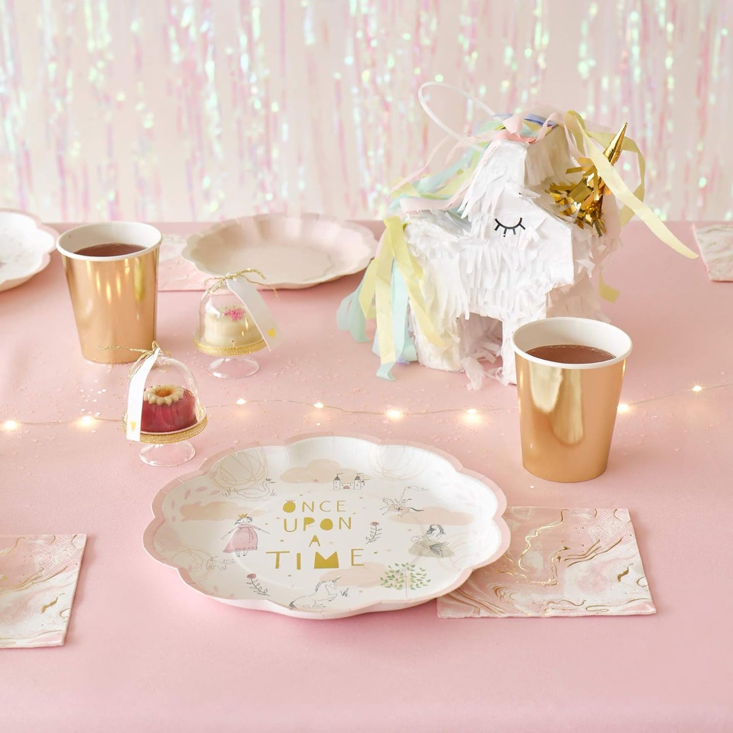 1st 180 cm 120 cm Talking Tables Pink And Gold Party Supplies | Pink Paper Table Cloth | Great For Baby Shower, Girls