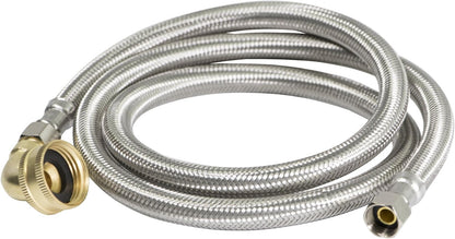 CNCT28772-OM Connector - Dishwasher Supply Line with Swivel Elbow, Braided Stainless Steel, 72 Inch