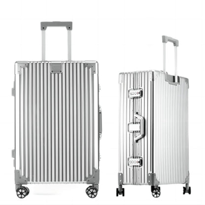 HotWay 28 Inch All Aluminum Checked In Luggage, Hard Shell Suitcase with Spinner Wheels and TSA Lock, Large Suitcase for Business Travel