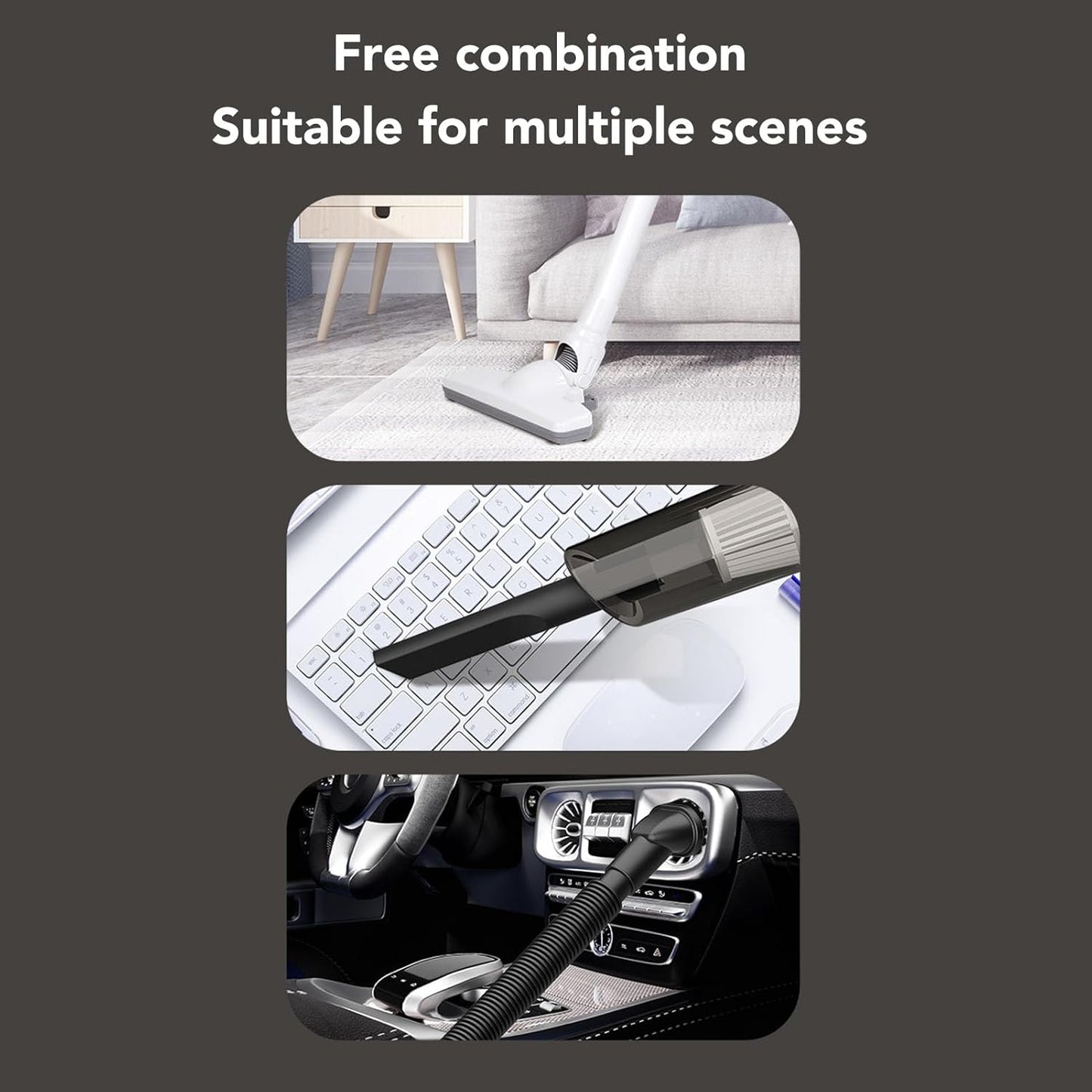 AUNMAS Cordless Stick Vacuum, Lightweight Cleaner with Multifunction Strong Suction for Hardwood Floor, Carpet, Pet Hair