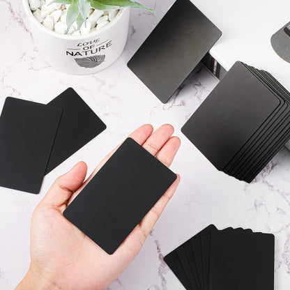 20 Pieces Metal Business Cards Anodized 0.8 mm Thick Aluminum Blanks 3.4 x 2.1 Inch Printable Metal Business Card for Custom Pattern