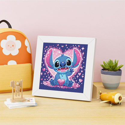 Gearock 6 Pack Diamond Art Painting Kits for Beginners, Easy DIY Cute Heart Big Gem Art Kits for Cartoon Lovers Halloween Christmas Birthday Gifts, 6x6 Inch