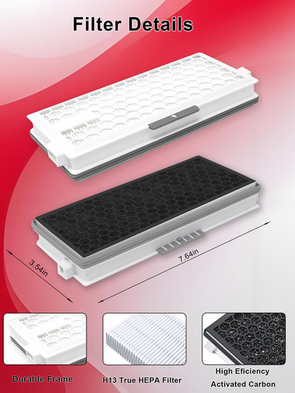 E-HAO 3 Pack Activated Carbon HEPA Airclean filters Replacement for Miele SF-HA 50, for Compact C1/C2, Complete C2/C3, S4, S5, S6, S8, S4000-4999, S5000-S5999, S6000-S6999, S8000-S8999 Vacuum Cleaner