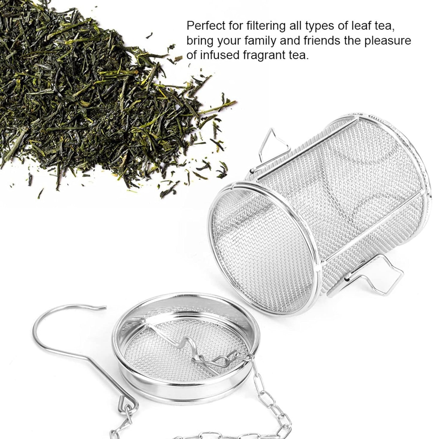 Tea Spice Seasoning Strainer Filter Mesh, Stainless Steel Herbal Filter for Soup Seasonings, Tea Infuser Basket