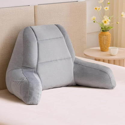 18in, IASEAHK Reading Pillows for Sitting in Bed Adult, Back Pillow for Bed Sitting Up, Backrest Pillows with Shredded