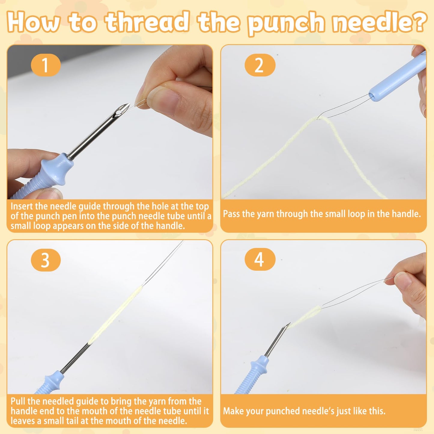 Punch Needle Coaster Kit for Beginners 6 Patterns Scenery Designs Embroidery Punch Needle Kit with Adhesive Felt Yarns Hoop Instruction Punching Decoration DIY Coaster Art Kits for Adults Beginner Kid