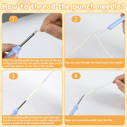 Punch Needle Coaster Kit for Beginners 6 Patterns Scenery Designs Embroidery Punch Needle Kit with Adhesive Felt Yarns Hoop Instruction Punching Decoration DIY Coaster Art Kits for Adults Beginner Kid