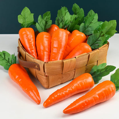 Lorigun 5 Pcs Simulation Carrots, Artificial Vegetables for Home and Kitchen Decorations