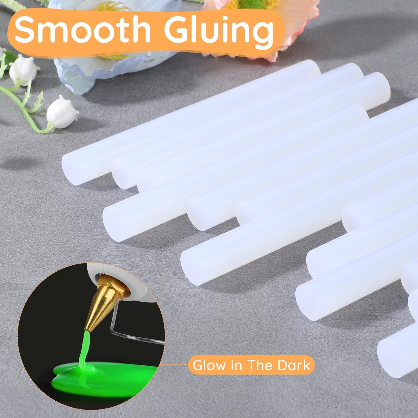 ENPOINT Glow in The Dark Glue Sticks Bulk, 36 Pack Sealing Wax Sticks for Stamp Seals Crafting DIY Art Gluing Project Low and High Temp Car Dent Repair Sealing, 4" Long x 0.43" Dia