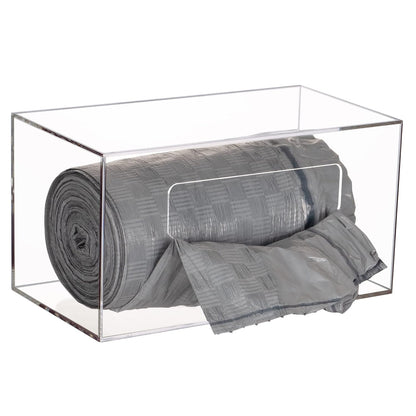 Trash Bag Dispenser Roll Holder, Wall Mount Acrylic Garbage Bag Dispenser Roll Holder for Kitchen Cabinet, Trash Can