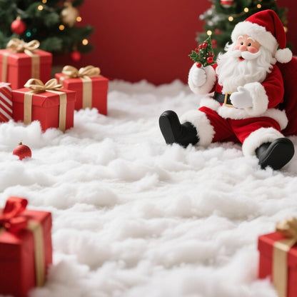Skiennix Christmas Fake Snow Decoration - 10.6 Oz Fluffy White Artificial Snow for Holiday Decor | Indoor Winter Home Accent