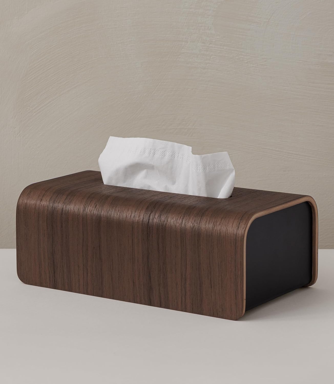 Kazai. Tissue Box Cover 'Toke' | Real Wood Veneer, FSC Certified | Decorative Rectangle Tissue Holder for Bathroom
