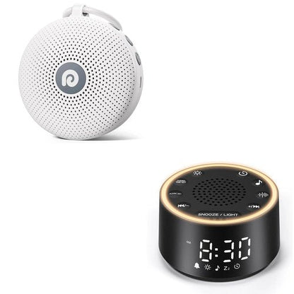 Dreamegg Sleep Ease Bundle - D11Max & D1 Nova Sound Machine for Babies & Adults | Dimmable White Noise Alarm Clock