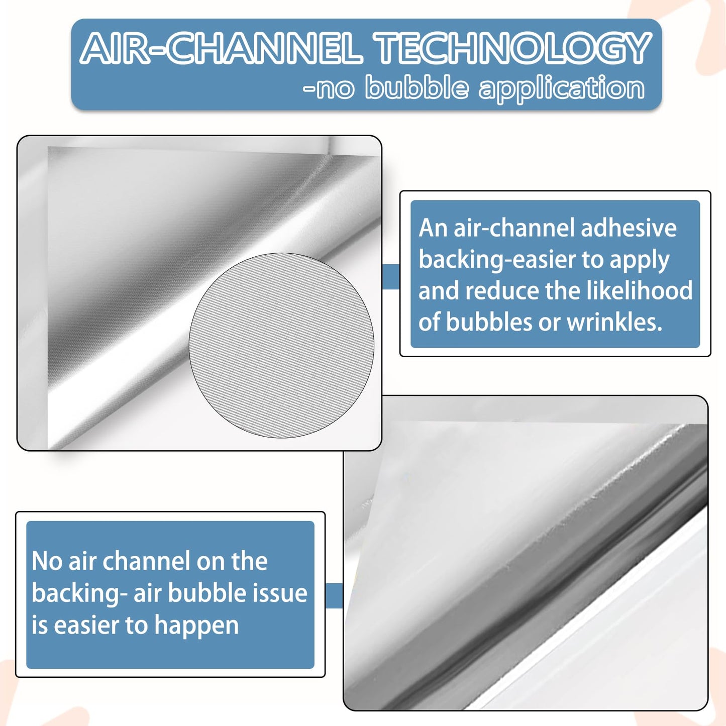 WRAPXPERT Silver Chrome Vinyl, 12" x5ft Silver Permanent Vinyl Roll, Chrome Mirror Metallic Silver Adhesive Vinyl for Cricut, No Bubble Mirror, for Wrap,Stickers,Decal,Lettering