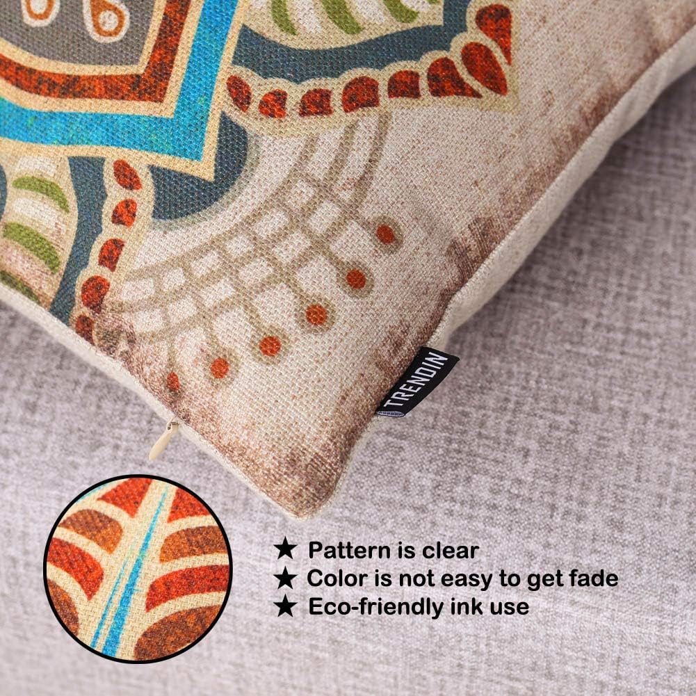 TRENDIN Farmhouse Porch Waist Pillow Cover - 20x12 inch Black Word Welcome to Our Porch Throw Pillow Cover