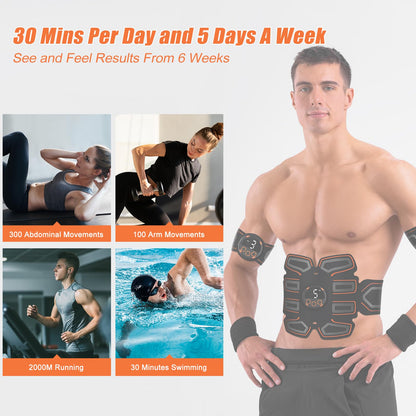 BLASET ABS Stimulator, Ab Toning Belt Trainer, Workout Equipment for Men & Women - BFB-11