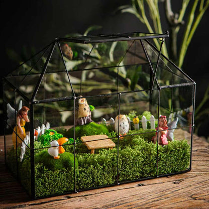 BLBYHO 220Pcs Miniatures Fairy Garden Accessories, Mini Fairy Garden Kit, Fairy Figurines House Outdoor Decor Resin, Valentines Gift for Kids