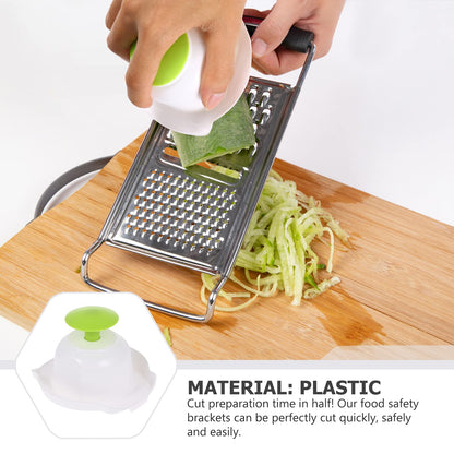 Hemoton Multi- Function Food Safety Holder Plastic Slicing Tool Food Slicer Cutter Finger Guard for Mandoline Slicer Grater Cutting (Green)