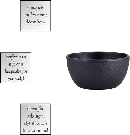 47th & Main Medium Durable Black Cast Iron Bowl, Round, 32 fluid ounces