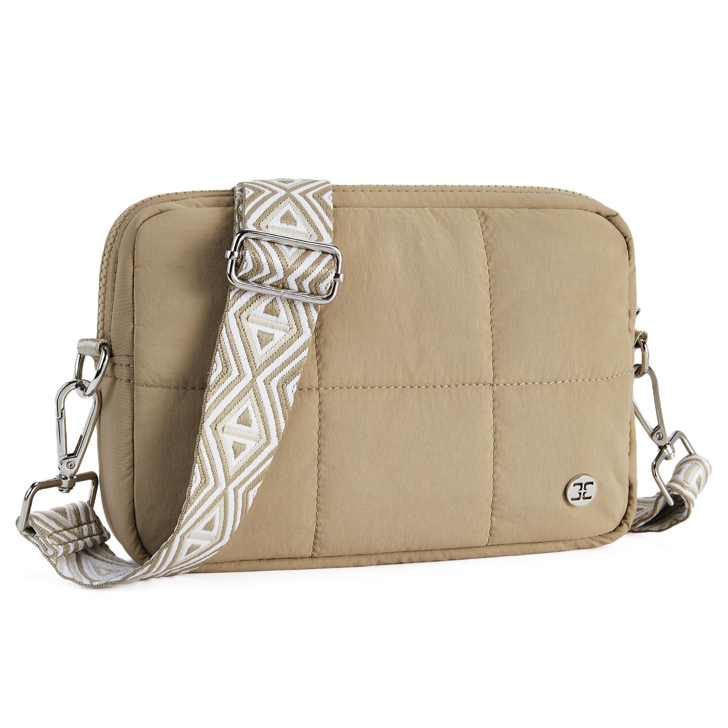 Telena Crossbody Bags for Women Cross Body Purse with Guitar Strap Lightweight Puffer Shoulder Bag for Travel