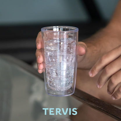 Tervis Watercolor Songbirds Double Walled Insulated Tumbler Cup - Made in USA, Keeps Drinks Cold & Hot, 16oz, Clear