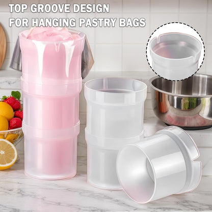 Runspich Piping Bag Holder Stand for Easy Filling – Cake Decorating Supplies Kit for Pastry & Icing Bags
