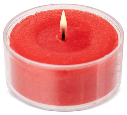 HYOOLA Scented Tealight Candles - Clear Cup - Strawberry Tealight Candles Scented - 6 Hour Burn Time - 15 Pack - European Made