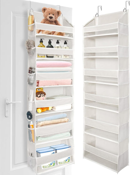 6 12 50lbs ULG Over The Door Organizer with Large Pockets Side Pockets, Weight Capacity Door Hanging Organizer