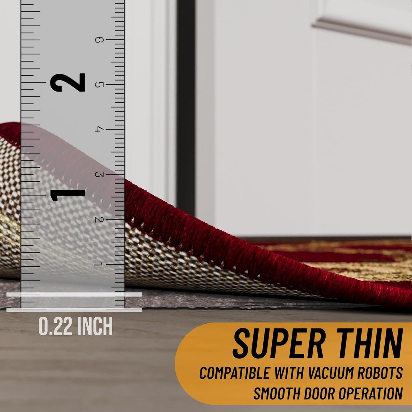 3' 11' 1/4 Inch Ottomanson x Non-Slip Rug Pad Gripper Thick Dual Surface Felt + Rubber Gripper - Safe for All Floors